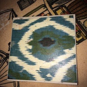 Homemade Abstract Turquoise Coaster!